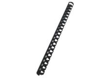 Dorsi plastici a 21 anelli Fellowes - 12 mm - 80 fogli - nero - 5346507 (conf.100)