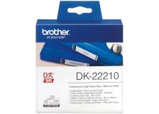 Rotolo etichette Brother DK22210 nero-bianco - 770600