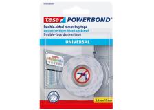 Biadesivo Universal Powerbond Tesa - blister - 1,5 mt x19 mm - bianco - 58565-00001-00