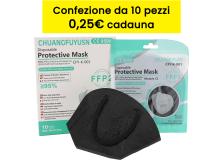 Mascherine monouso FFP2 NERE - Certificazione CE 0598 - Scatola da 10 pezzi - D07204