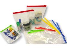 Buste trasparenti con chiusura a cerniera Viva - blu - 235x320 mm+60 mm - 3525 (Conf. 50)