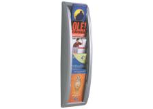 Espositore da parete a 5 tasche A5 grigio quick fit system - O00896