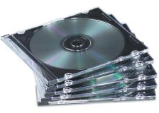 Scatola 25 custodie cd slim base nera fellowes - Z01983
