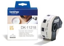 Etichette Brother DK11218 nero-bianco - U00834