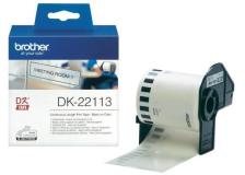 Rotolo etichette Brother DK22113 nero-trasparente - U00839
