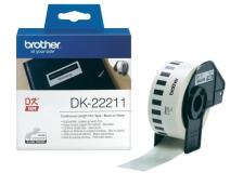 Rotolo etichette Brother DK22211 nero-bianco - U00842