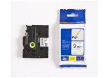 Nastro Brother 9 mm x 8 mt (TZEFX221) nero-bianco - U00925