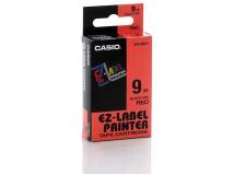 Nastro casio 9mm x 8mt nero su rosso - Z01630