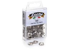 Scatola 100 puntine 3 punte temperate e nichelate leone color - Z01651