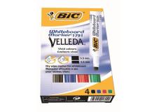 Astuccio pennarello velleda 1791 punta scalpello whiteboard 4 colori bic® - Z03577