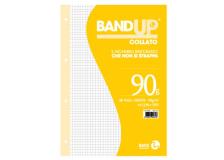 Blocco collato forati rinforzati bandup A4 90gr 40fg 5mm bm - Z05640