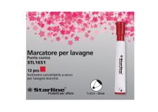Marcatore per lavagne rosso p.tonda 2mm starline - Z09063