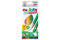 ASTUCCIO 12 MATITE TITA CANCELLABILE COLORI ASSORTITI CARIOCA - Z13322