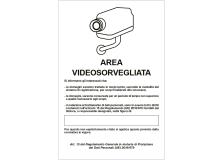 Cartello alluminio 20x30cm 'Area videosorveglianza con registrazion' rif.GDPR' - Z15445